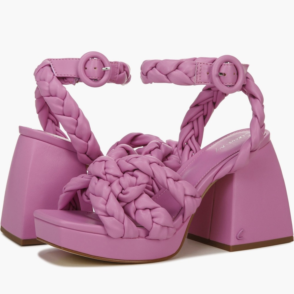 Circus by Sam Edelman Purple Platform Sandals with Braided Design